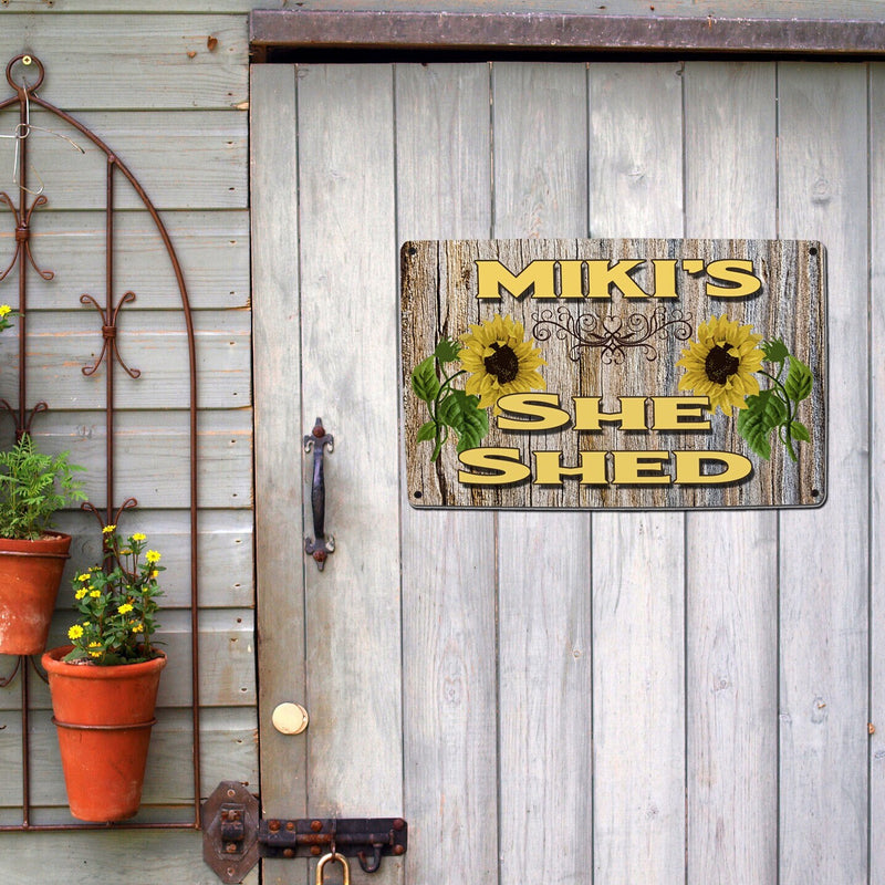 She Shed Custom Sign Sunflowers