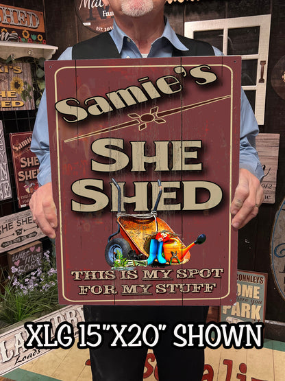 She Shed Tools Metal Sign - Custom