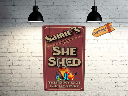 She Shed Tools Metal Sign - Custom