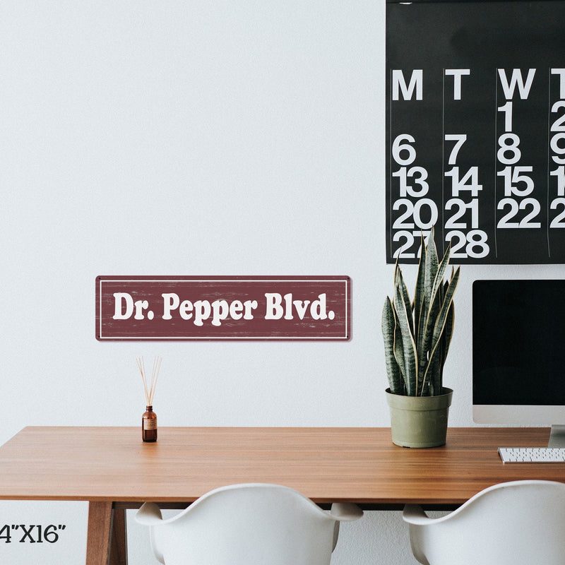 Diet Dr Pepper Blvd Metal Street Sign