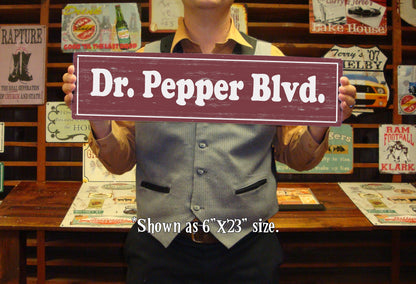 Diet Dr Pepper Blvd Metal Street Sign