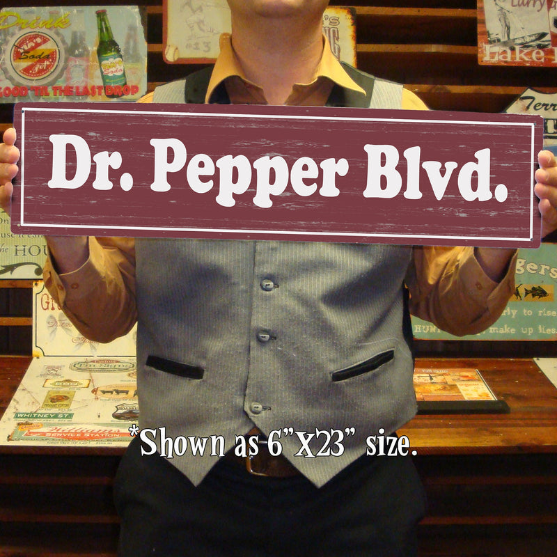Diet Dr Pepper Blvd Metal Street Sign
