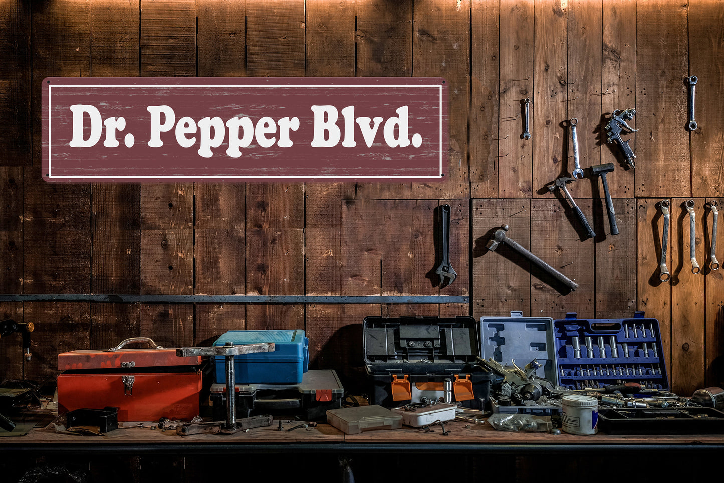 Dr Pepper Blvd Metal Street Sign