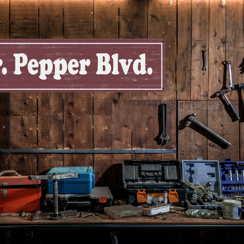 Dr Pepper Blvd Metal Street Sign