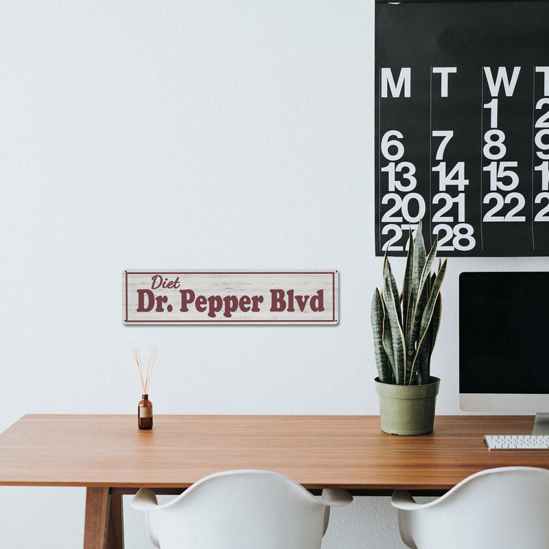 Diet Dr Pepper Blvd Metal Street Sign