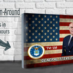 Custom Air Force Photo on Canvas - American Flag Canvas