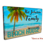 Custom Family Beach House Sign - Metal or Wood