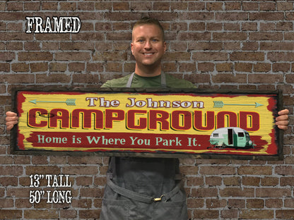 Custom Camper Sign - Home is Where you Park It