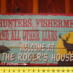 Custom, Personalized Wood Sign.  Rustic Barn Wood Lodge, Cabin Sign.  Hunting, Fishing Sign. Vintage Wood Sign Personalized.