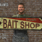 Custom Bait Shop Sign - Free Personalization. Rustic Barn Wood