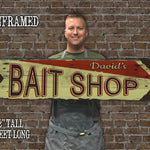 Custom Bait Shop Sign - Free Personalization. Rustic Barn Wood