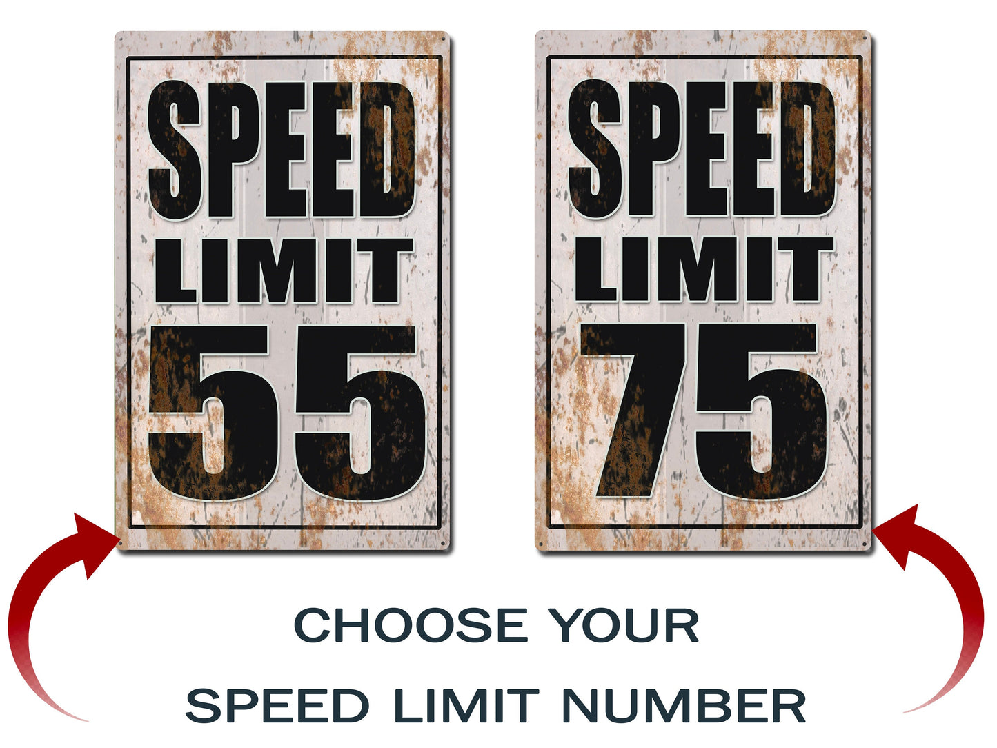 Custom Speed Limit Road Signs - Real Metal Signs