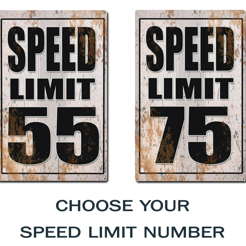 Custom Speed Limit Road Signs - Real Metal Signs