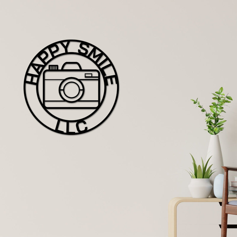 Photography Sign, Custom Photographer Sign, Personalized, Metal Camera Sign, Photographer Gift, Camera Studio Decor, Gifts for Photographer