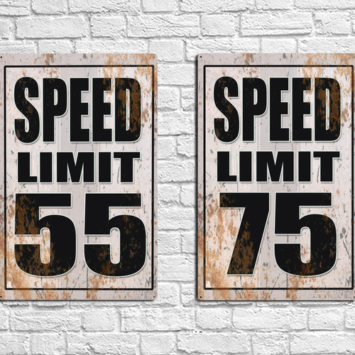 Custom Speed Limit Road Signs - Real Metal Signs