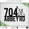Handmade Personalized Custom House Address Sign, Metal Address Plaque, Home or Business Outdoor Decor