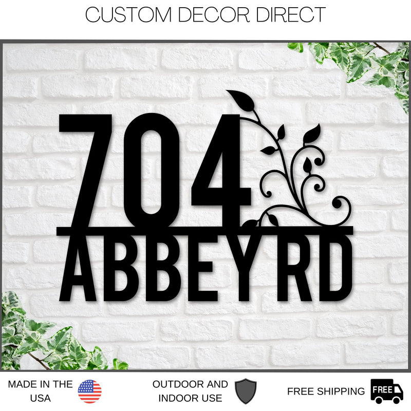 Handmade Personalized Custom House Address Sign, Metal Address Plaque, Home or Business Outdoor Decor