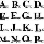 Metal Name Monogram, Personalized Family Name Metal Sign, Last Name Sign, Initial, Hanger, Housewarming Gift, Wedding Monogram, Anniversary