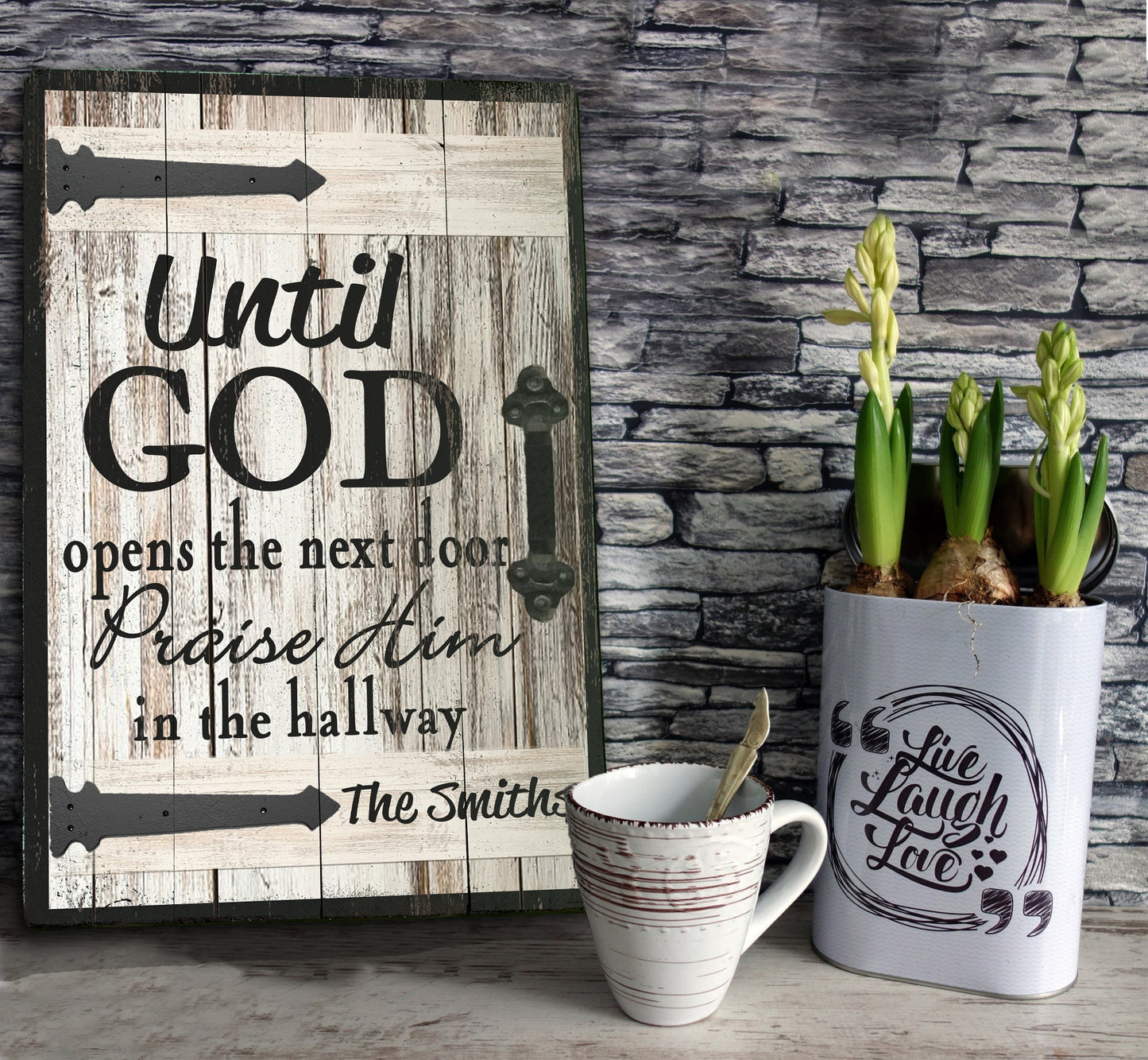 Praise Him in the Hallway - Christian Wood Sign