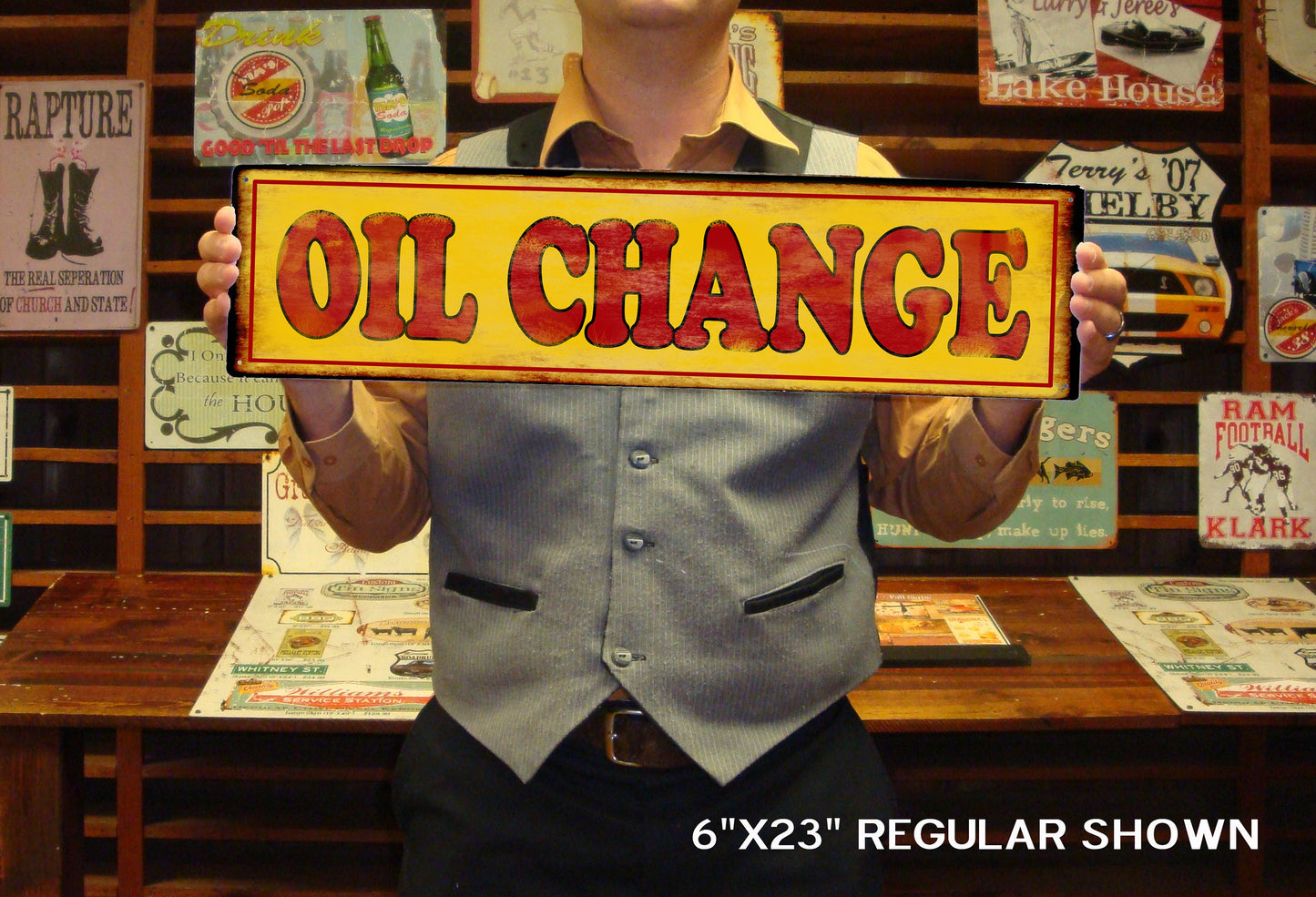 Vintage Gas and Oil Garage Signs. Real Metal