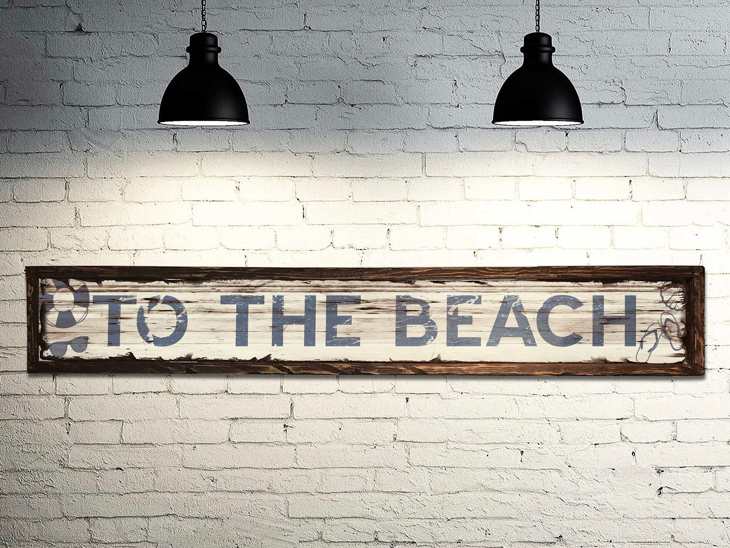 To The Beach - Handcrafted Wooden Sign