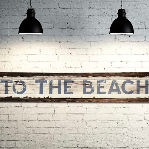 To The Beach - Handcrafted Wooden Sign