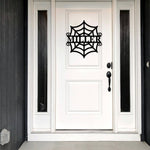 Spider Web Custom Monogram Metal Sign, Halloween Door Hanger, Halloween Decor, Fall Decor, Fall Wreath, Halloween Sign, Metal Art