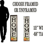 Vertical Porch Sign - Bless This Home - Fall Design.