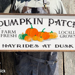 Pumpkin Patch - Wood Sign - Framed - Fall Sign