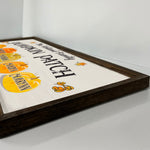 Personalized Pumpkin Patch - Wood Sign - Framed - Custom Names