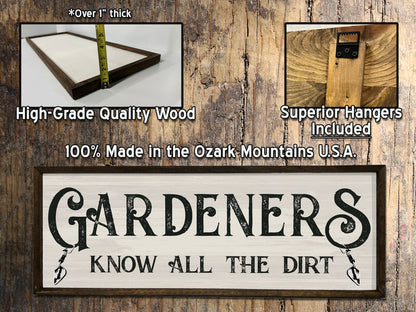 Gardener Sign - Hand Made Wood Garden Sign