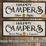 Happy Campers - Custom Sign - Handcrafted Wood Sign