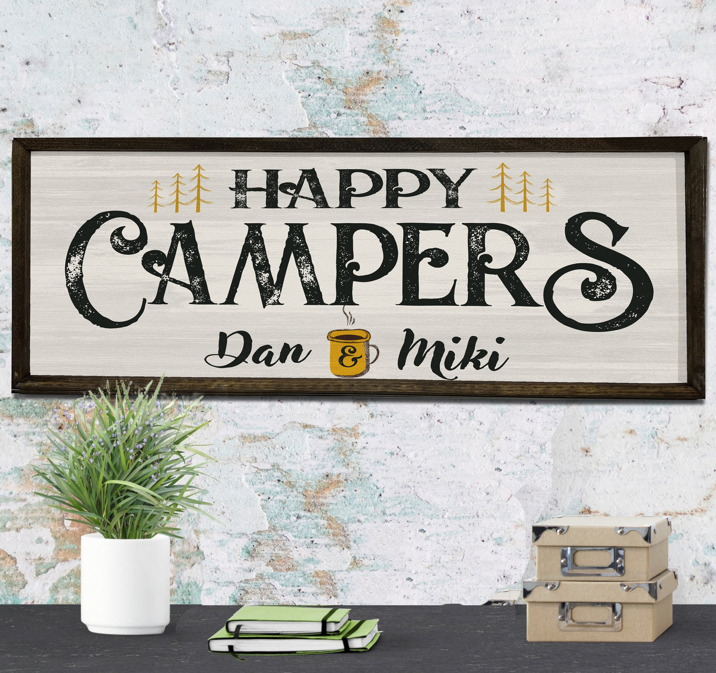 Happy Campers - Custom Sign - Handcrafted Wood Sign