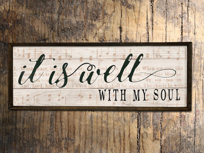 It is Well with My Soul - Wood Framed Sign