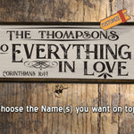 Do Everything in Love - Custom Wood Sign - 1 Corinthians 16:14