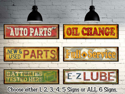 Vintage Gas and Oil Garage Signs. Real Metal