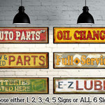 Vintage Gas and Oil Garage Signs. Real Metal