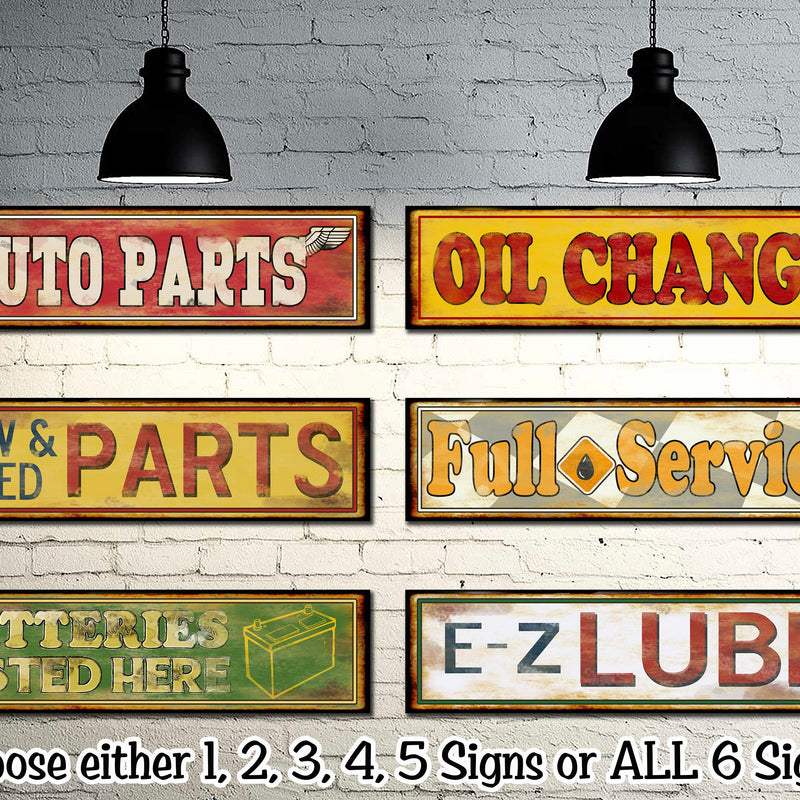 Vintage Gas and Oil Garage Signs. Real Metal