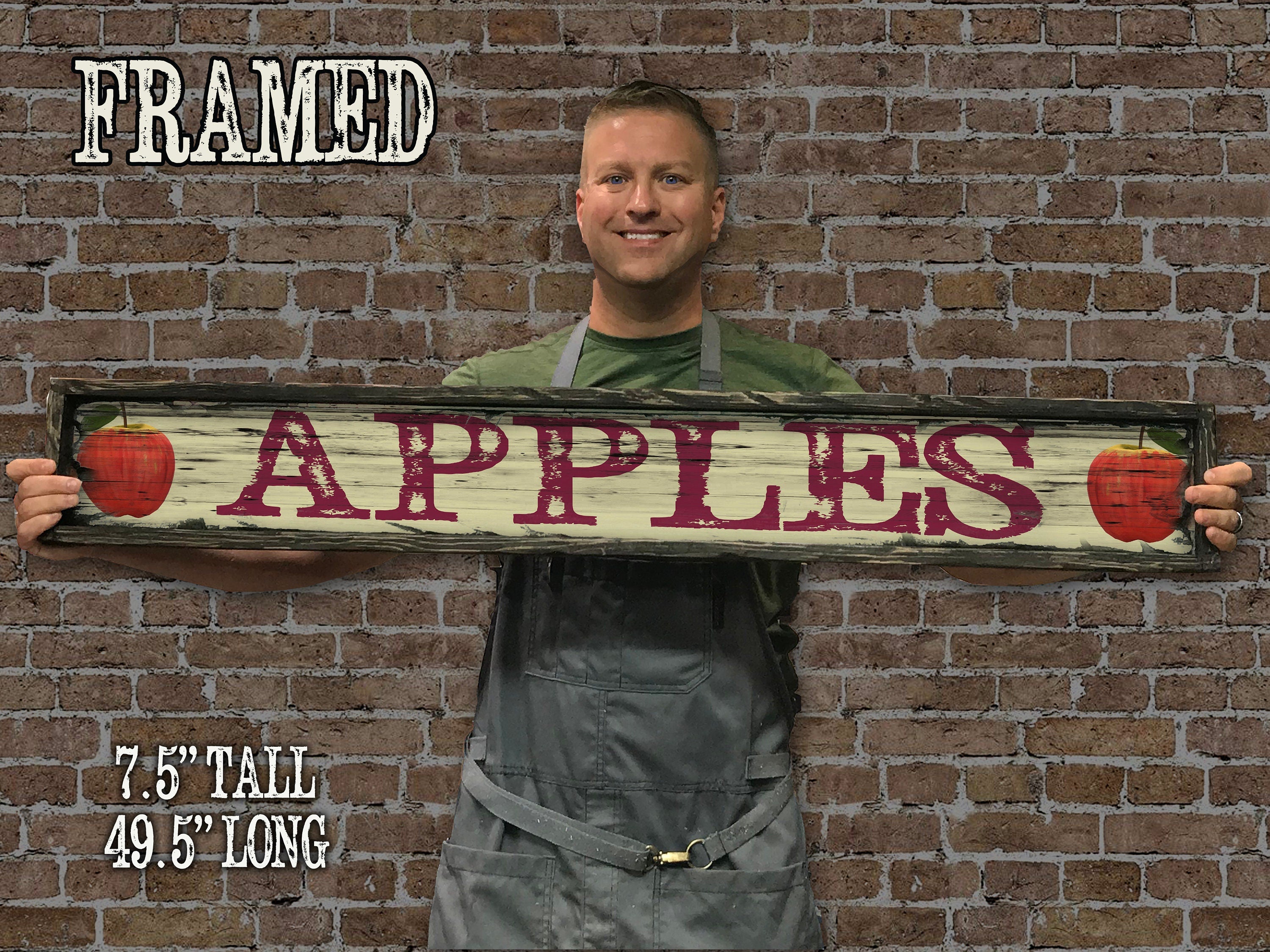 Apples - Handcrafted Wooden Sign. – Tin Sign Shop