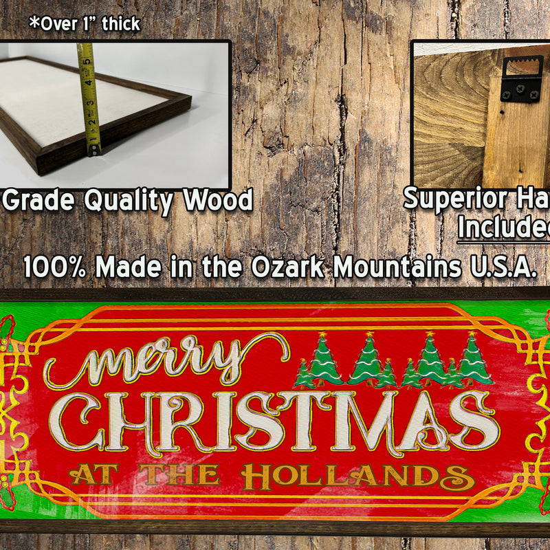 Personalized Christmas Sign - Wood Sign - Framed - Custom Names