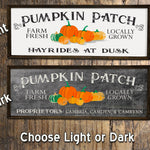 Pumpkin Patch - Wood Sign - Framed - Fall Sign