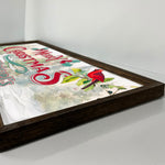 Merry Christmas at the YOUR NAME HERE - Wooden Sign - Framed Wood
