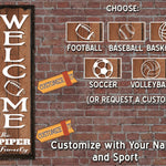Sports themed Porch signs - with Family Name.