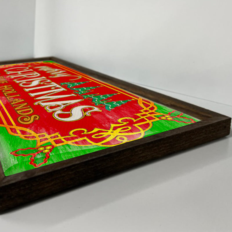 Personalized Christmas Sign - Wood Sign - Framed - Custom Names
