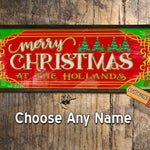 Personalized Christmas Sign - Wood Sign - Framed - Custom Names