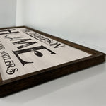Custom Antlers Deer Sign - Wood Framed Sign - Personalized