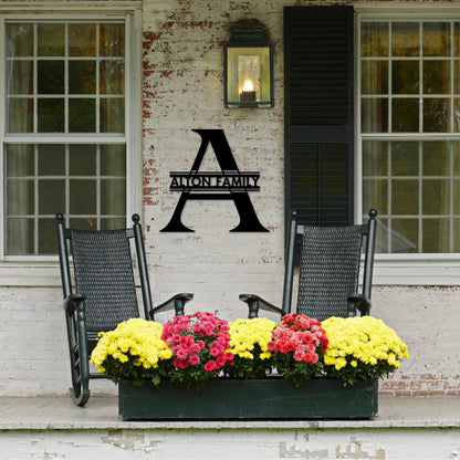 Personalized Letter Family Name Metal Sign, Last Name Sign, Initial, Metal Monogram, Door Hanger, Housewarming Gift, Wedding Monogram
