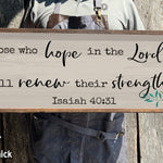 Hope in the Lord - Wood Framed Sign - Isaiah 40:31