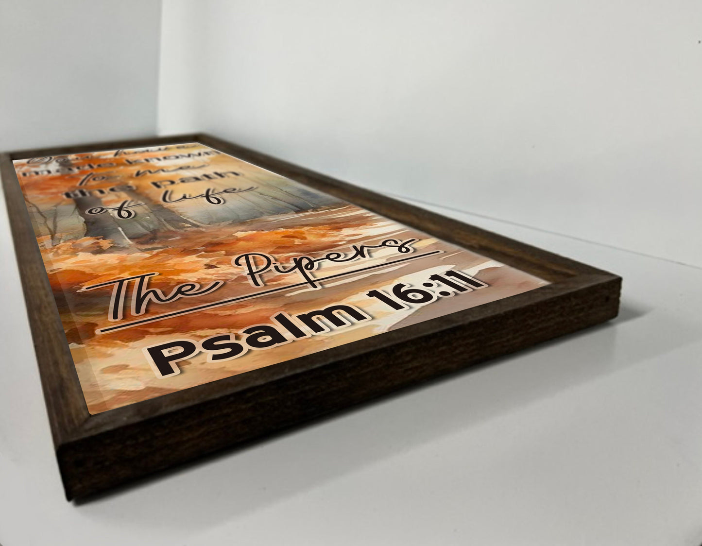 The Path of Life  - Wood Framed Sign - Custom Bible Verse Sign