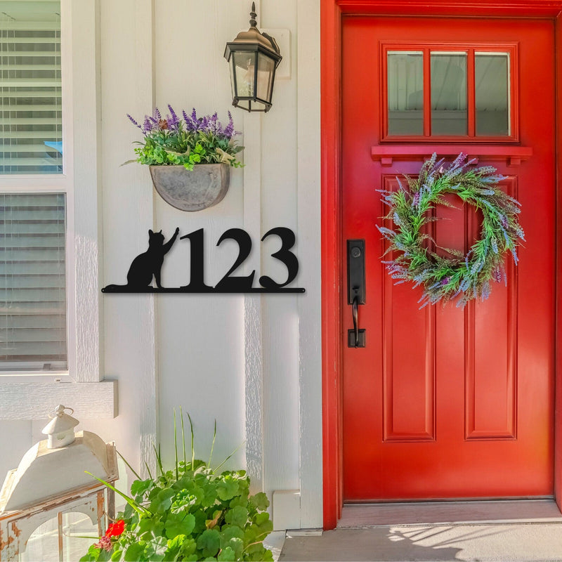 Pet Address Sign, Dog Cat Animal Metal Plaque, Pet lover, Animal Lover, Custom Pet sign, house numbers, Custom Address Sign, Home, Number